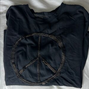 John Varvatos Charcoal Peace Emblem Tee